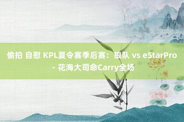 偷拍 自慰 KPL夏令赛季后赛：狼队 vs eStarPro - 花海大司命Carry全场